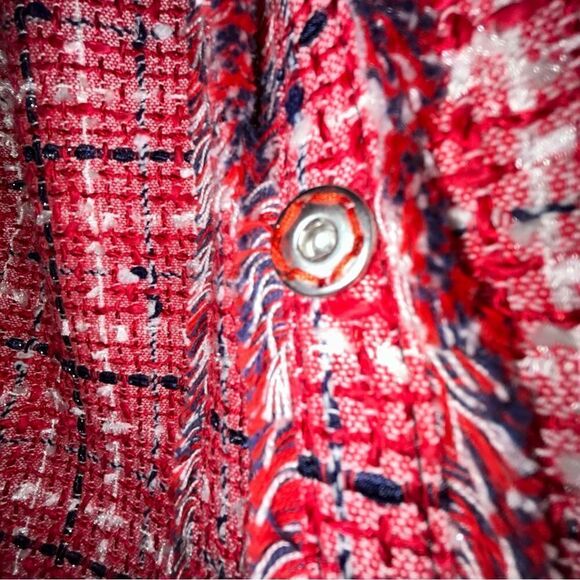 Basler Tweed Snap Button Front Long Sleeve Blazer Suit Jacket - Picture 8 of 8